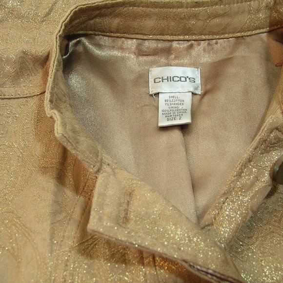 Chico's Jacket, Chico's Size 2, Size Large, Brown - Picture 5 of 5